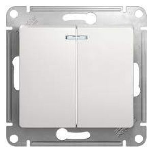 ВЫКЛЮЧАТЕЛЬ SCHNEIDER ELECTRIC Б/РАМКИ - С/У, С ИНДИКАТОРОМ, 2-КЛ. БЕЛЫЙ - IP20, GSL000153