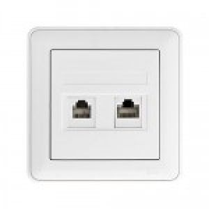 КОМПЬЮТЕРНАЯ/ТЕЛЕФОННАЯ РОЗЕТКА SCHNEIDER ELECTRIC, W59 RSI-251TK5E-18, C РАМКОЙ, RJ11/RJ45, U/UTP - IP20, БЕЛАЯ