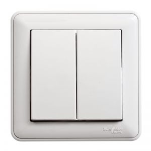ВЫКЛЮЧАТЕЛЬ SCHNEIDER ELECTRIC W59 VS516-252-18 С РАМКОЙ, С/У, 2-КЛ. БЕЛЫЙ - 16А- IP20